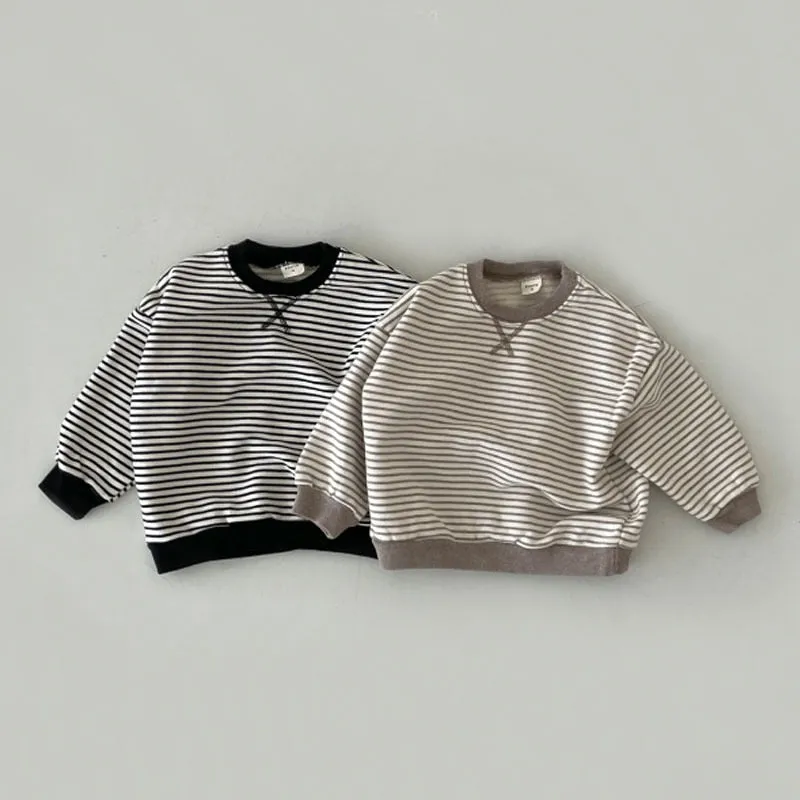 Striped Pullover Sweatshirt