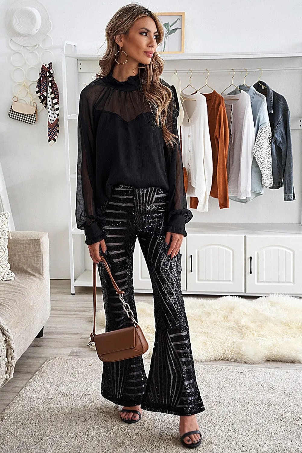 Striped Sexy Slim Fit Knitted Pants