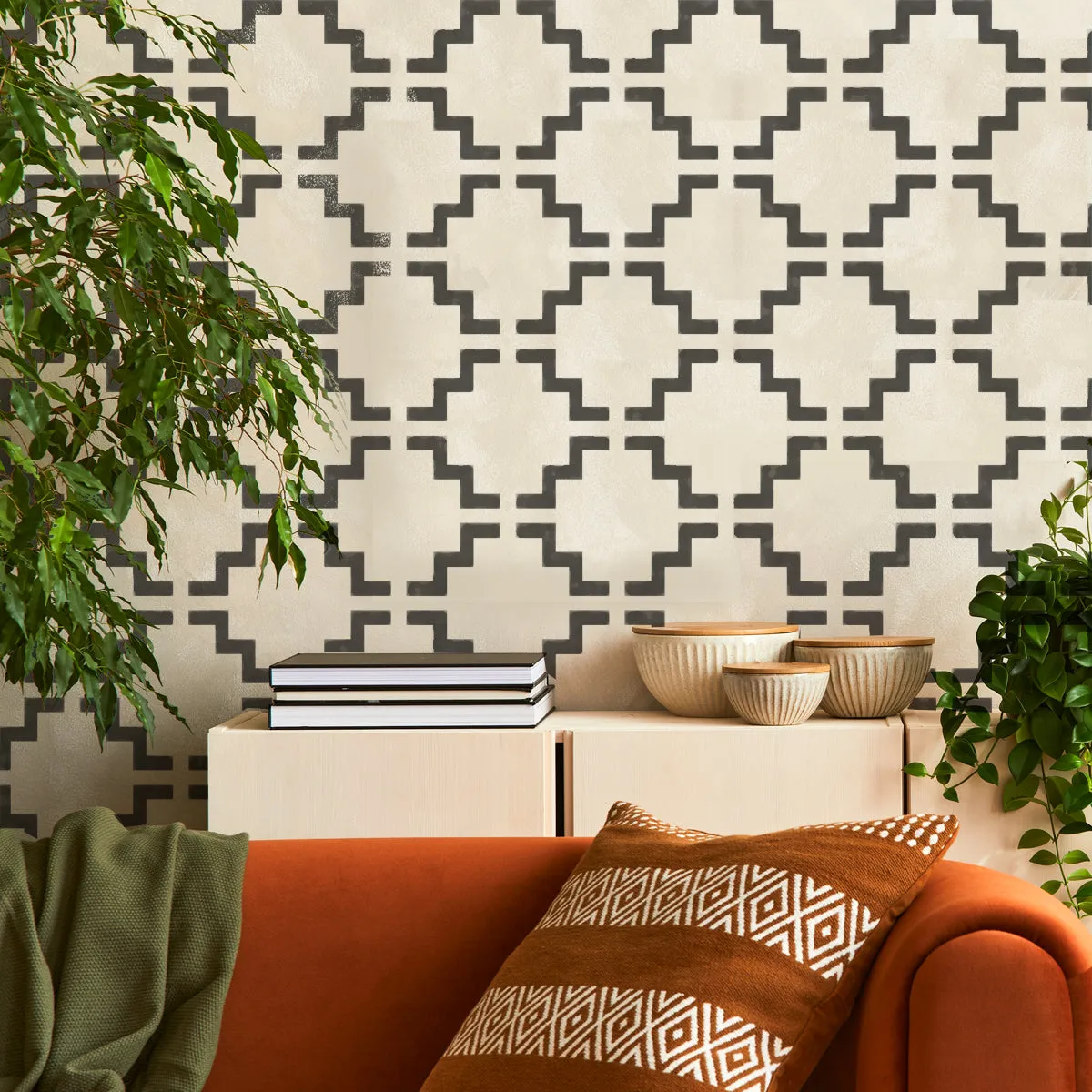 STRUCTURE Geometric Moroccan Pattern Stencil
