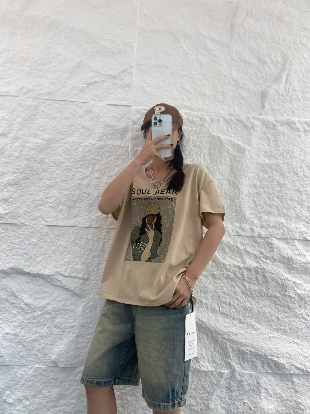 Summer cotton figure tshirt top