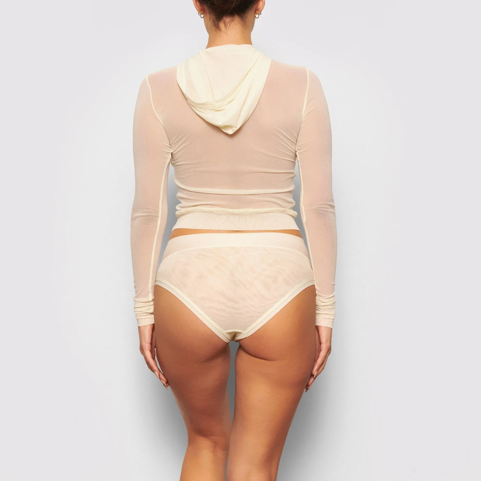 SUMMER MESH HOODIE | BONE