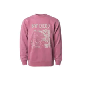 SunDiego WOMEN'S MAP FLEECE - MAROON/WARM GRAY