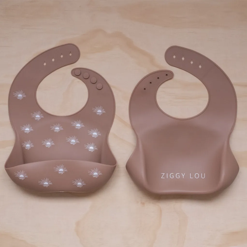 Sunset Silicone Bib - Terracotta
