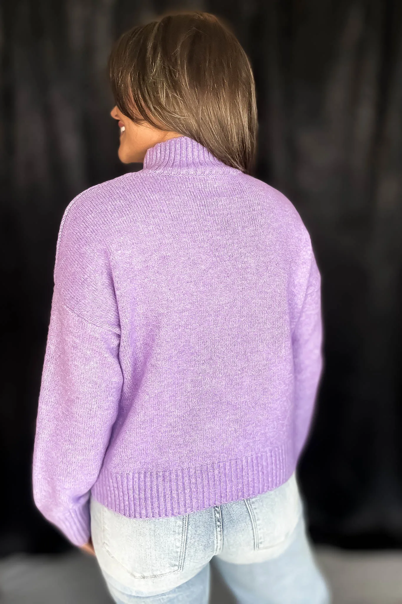 Super Stylish Lavender High-Neck Sweater