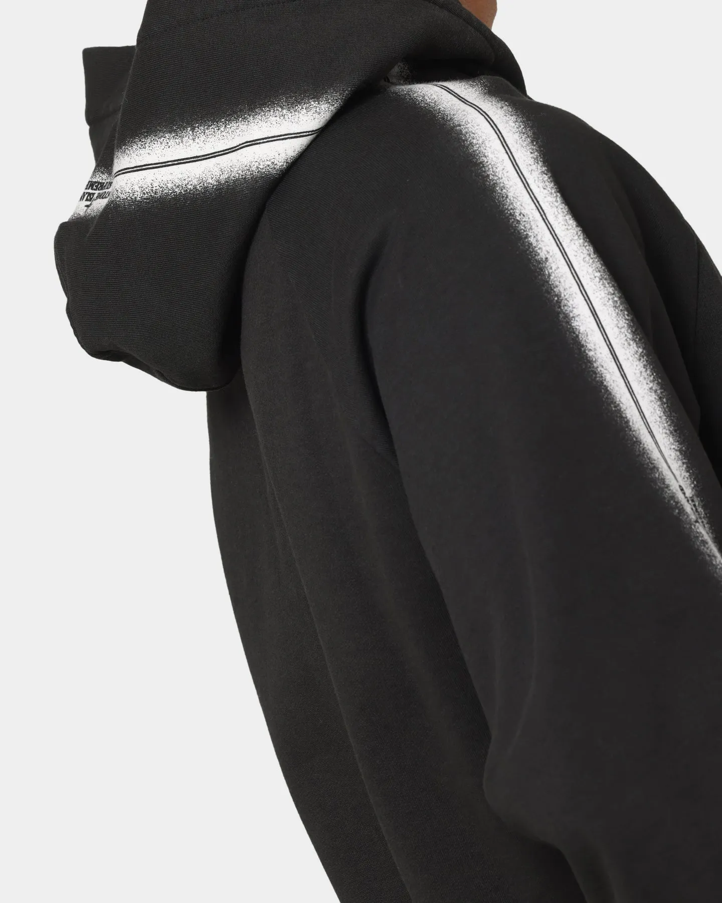 Supreme X Stone Island Stripe Hoodie Black