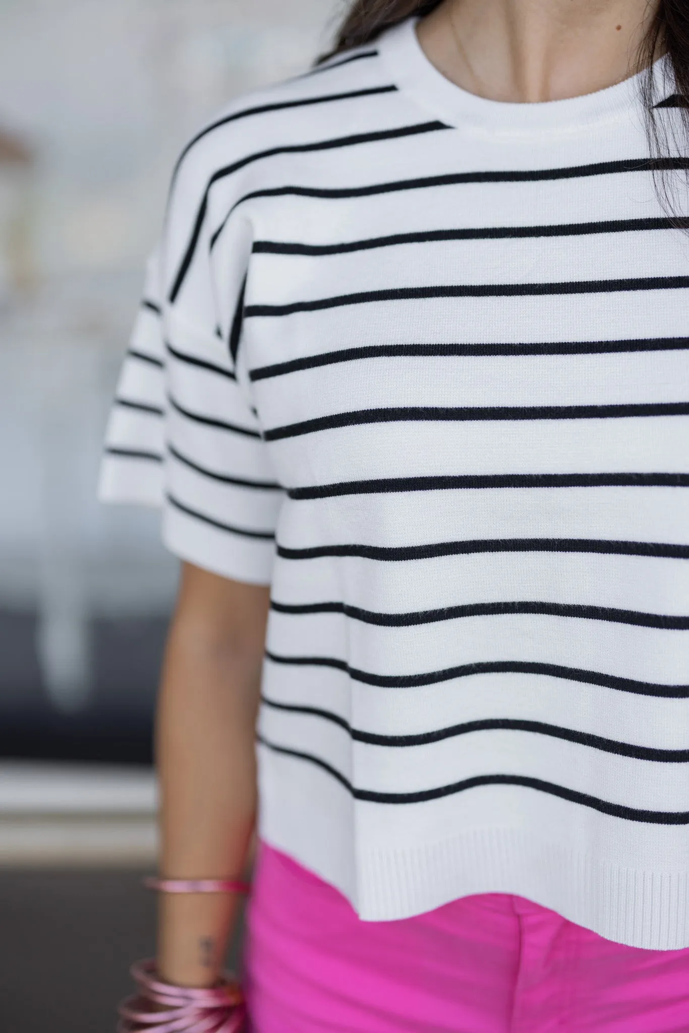 Sweet Love Black Striped Top