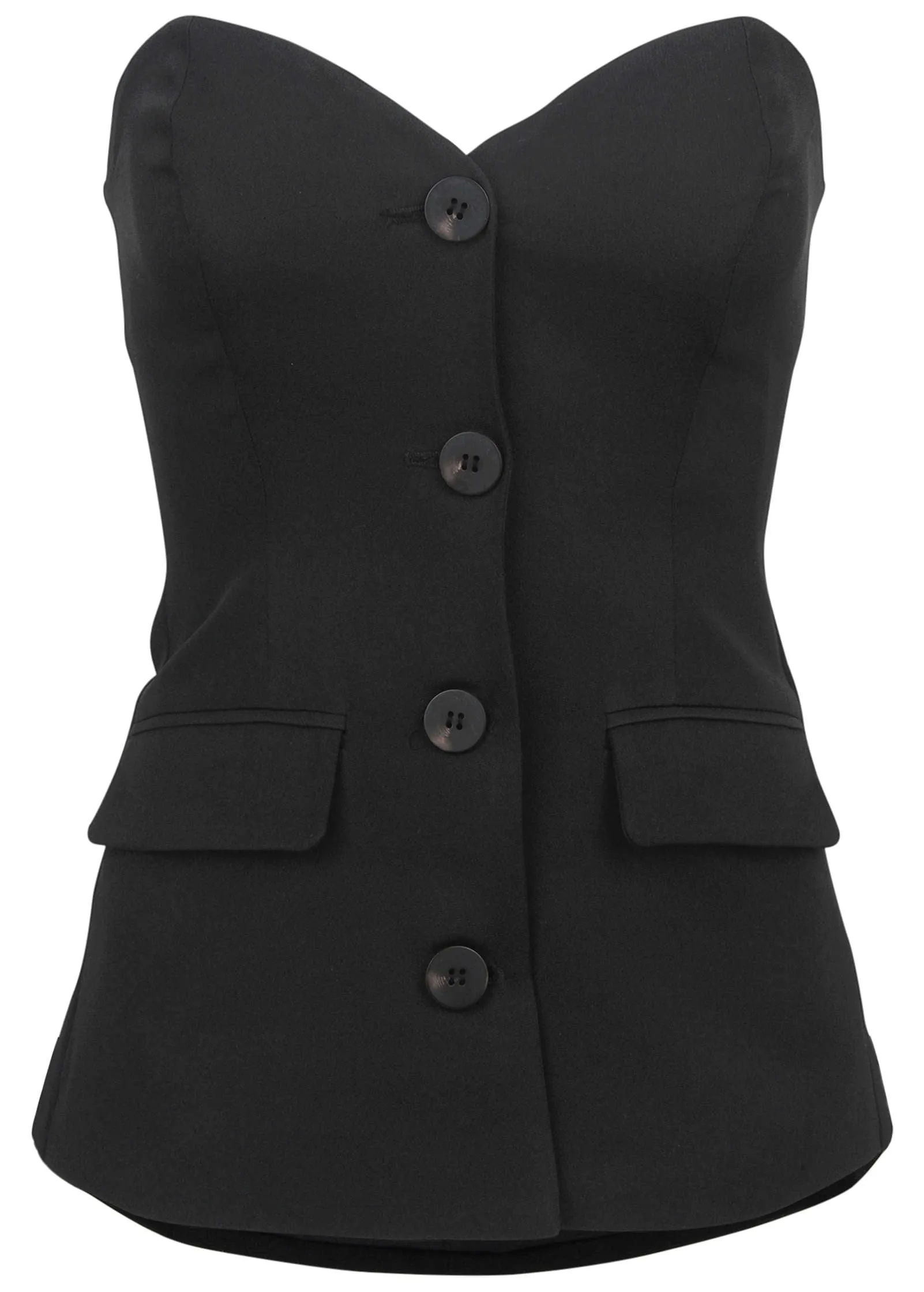 Sweetheart Suiting Top - Black
