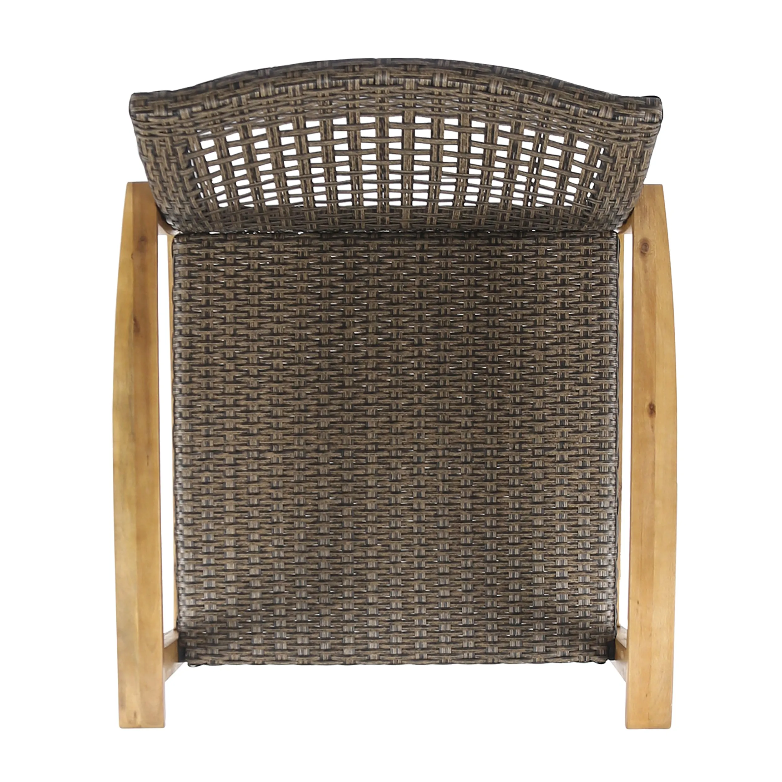 Tabby Outdoor 6 Piece Wood and Wicker Chat Set with Fire Pit