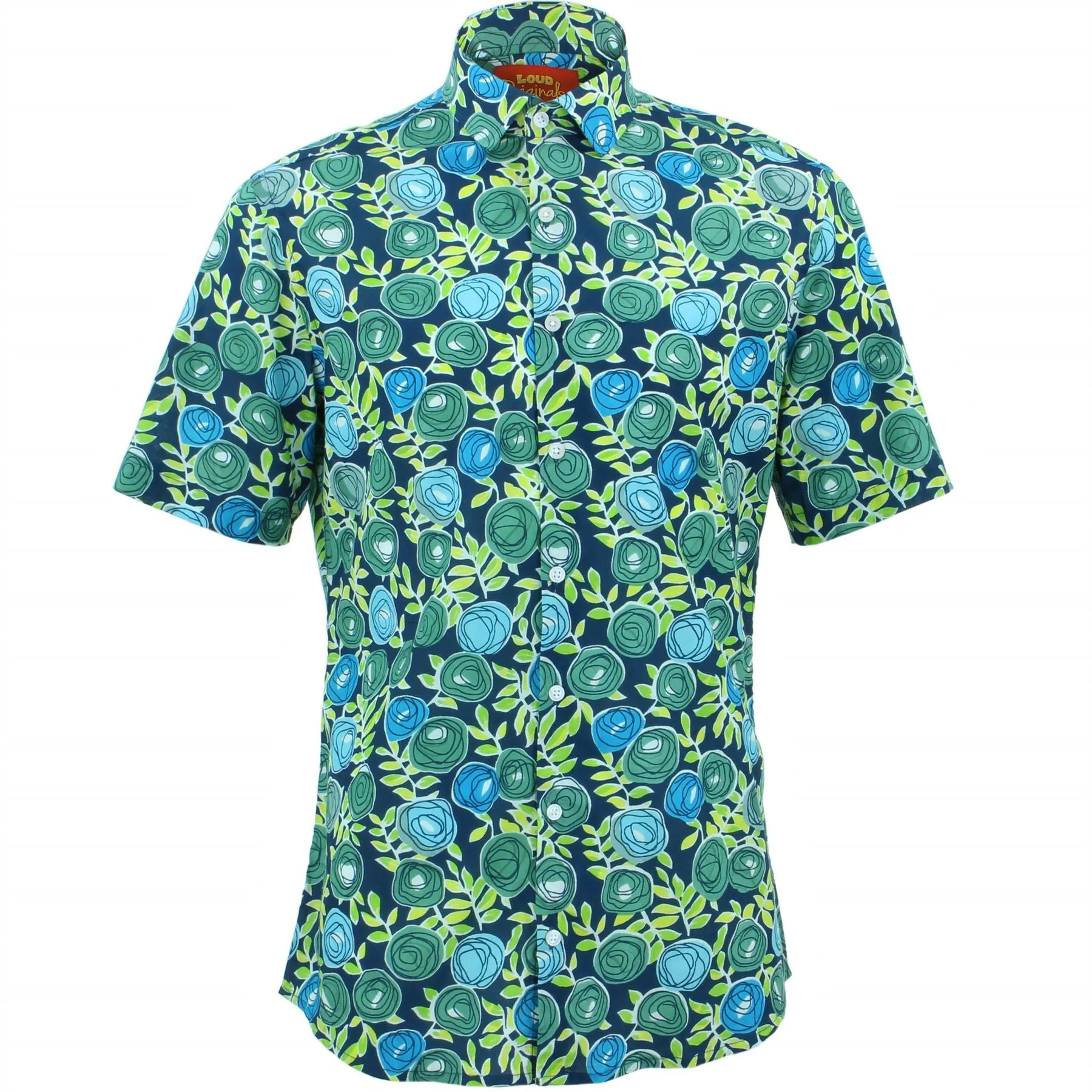 Tailored Fit Short Sleeve Shirt - Simple Roses