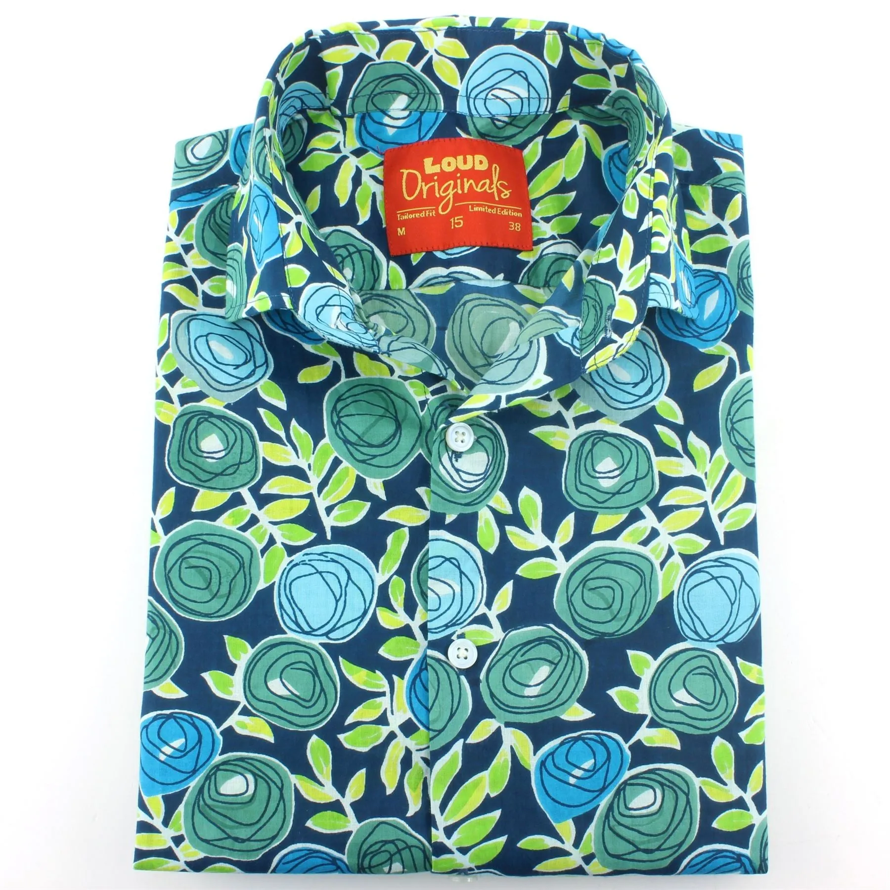 Tailored Fit Short Sleeve Shirt - Simple Roses