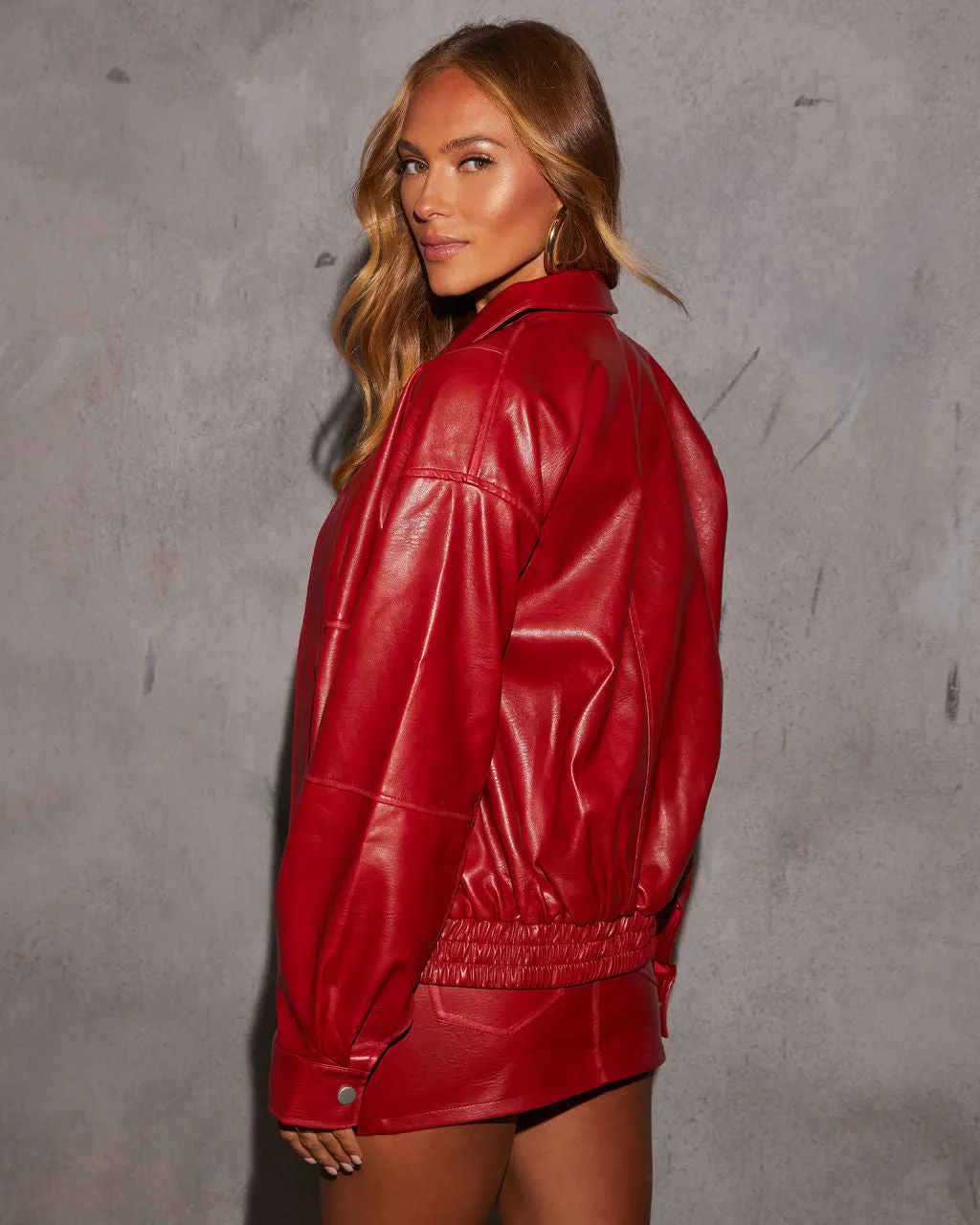 Take Notes Faux Leather Jacket