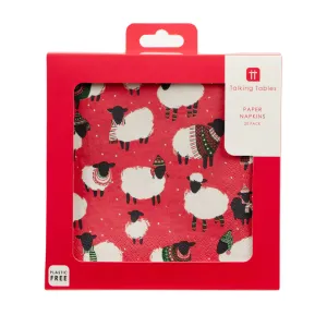 Talking Tables Botanical Sheep 33cm Napkin 20-Pack