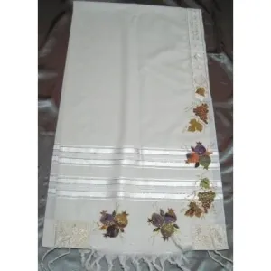 Tallit Set - Pomegranate Hand Painted