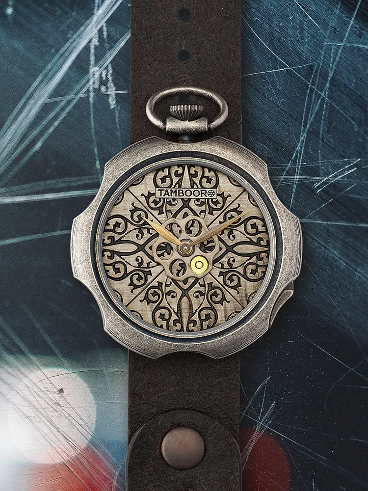 TAMBOORO Men’s watch - TATTOO - DIRTY SILVER - TB-101-SL-SL-CP