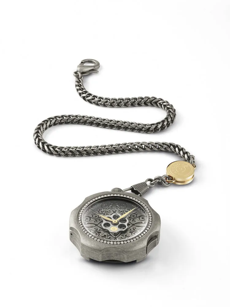 TAMBOORO Men’s watch - TATTOO - DIRTY SILVER - TB-101-SL-SL-CP