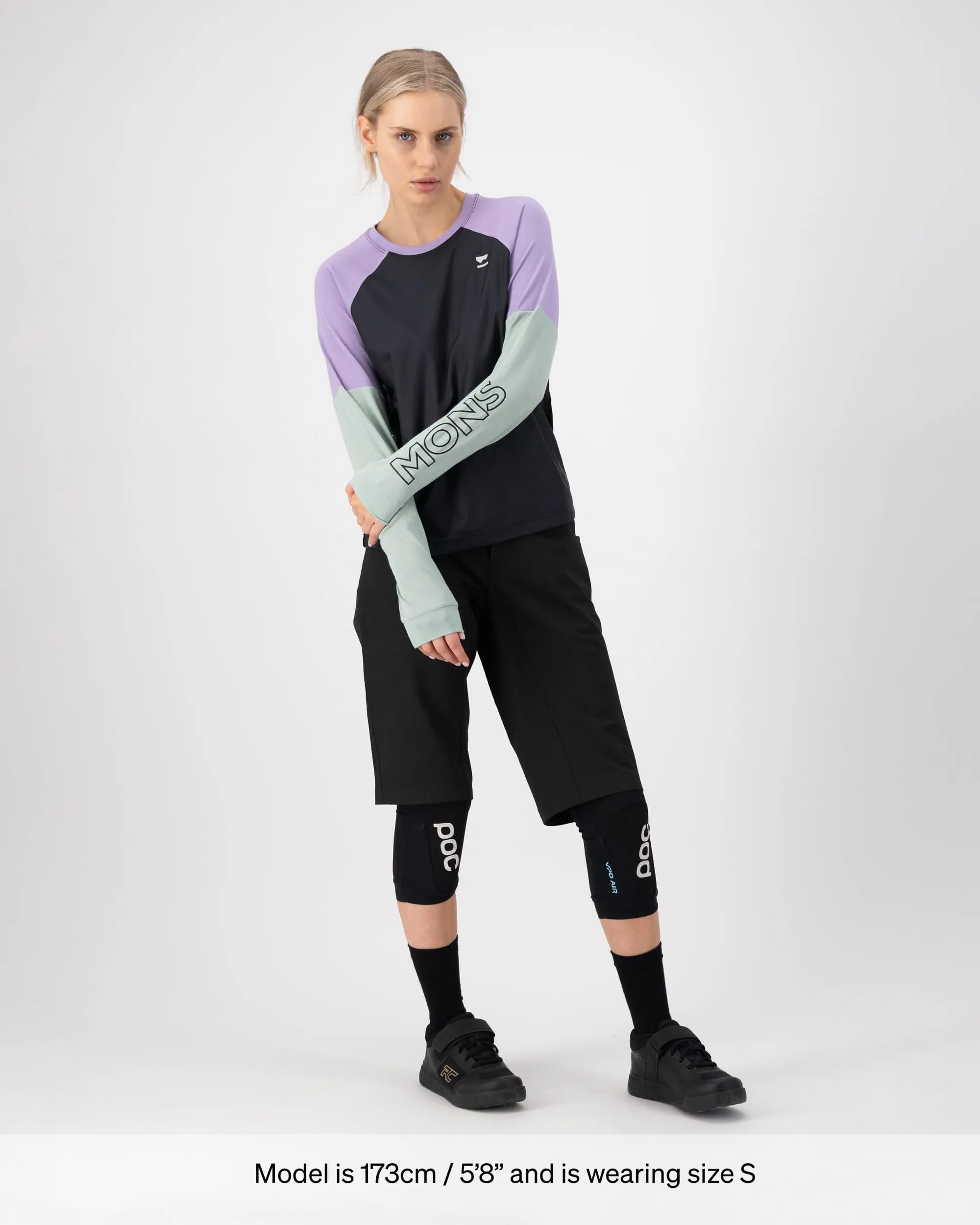 Tarn Merino Bike Wind Jersey - Glacier / Lupin / Black