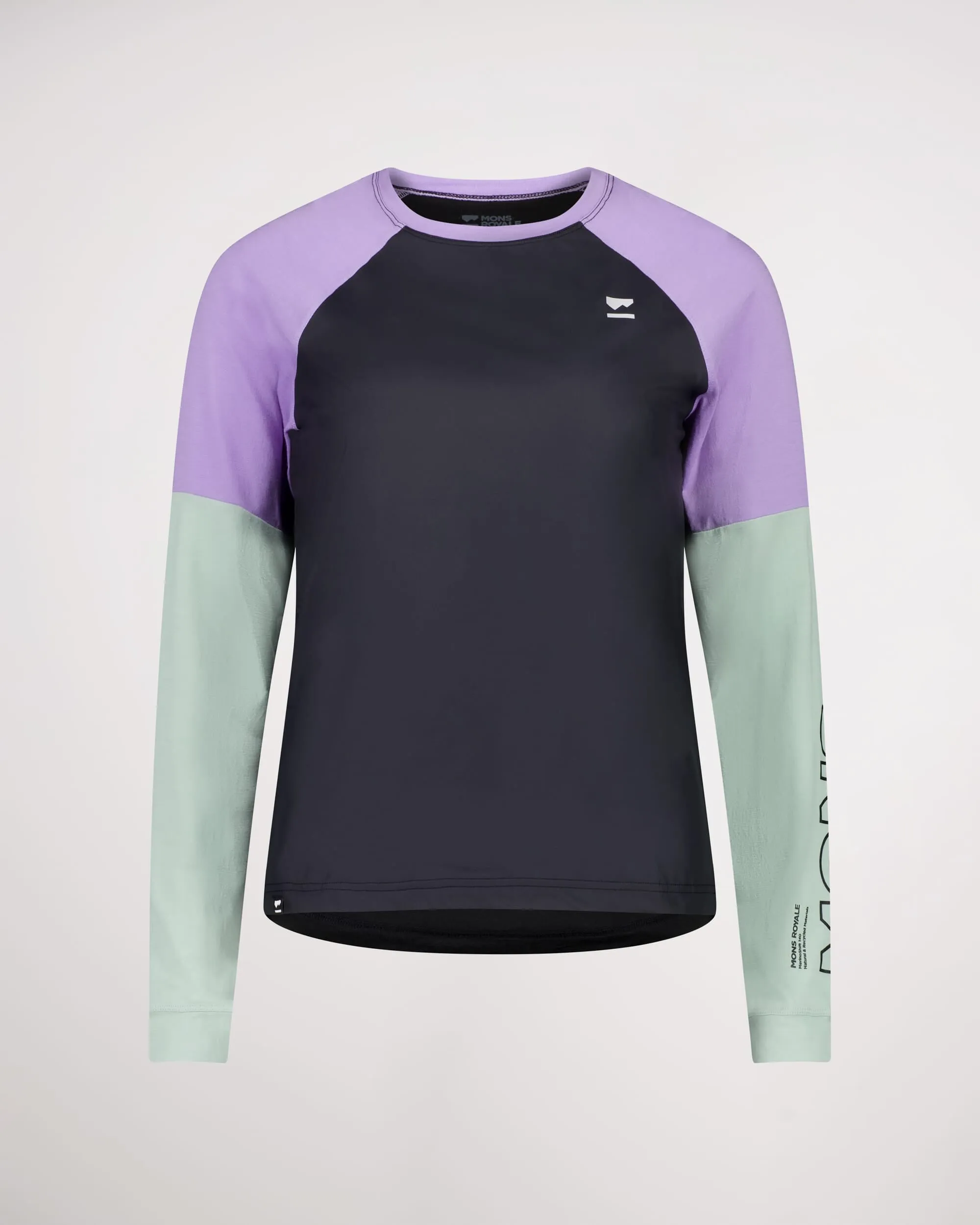 Tarn Merino Bike Wind Jersey - Glacier / Lupin / Black