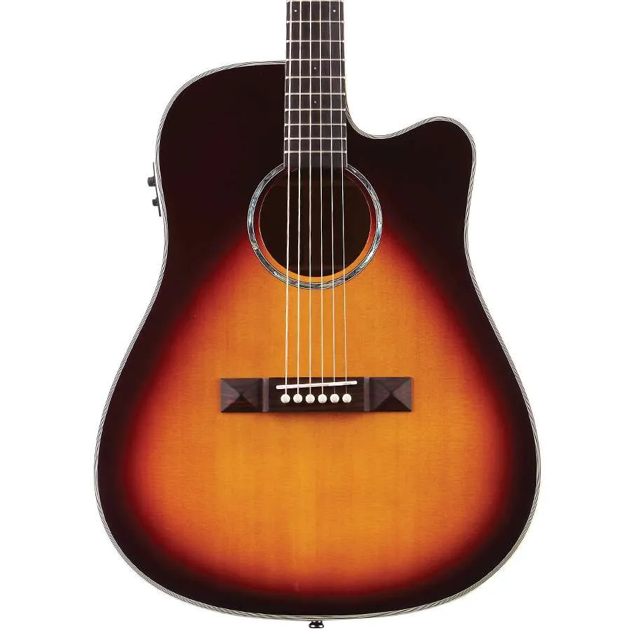 Tasman TA300-CE Dreadnought Cutaway Acoustic Electric with Premium Hard Case
