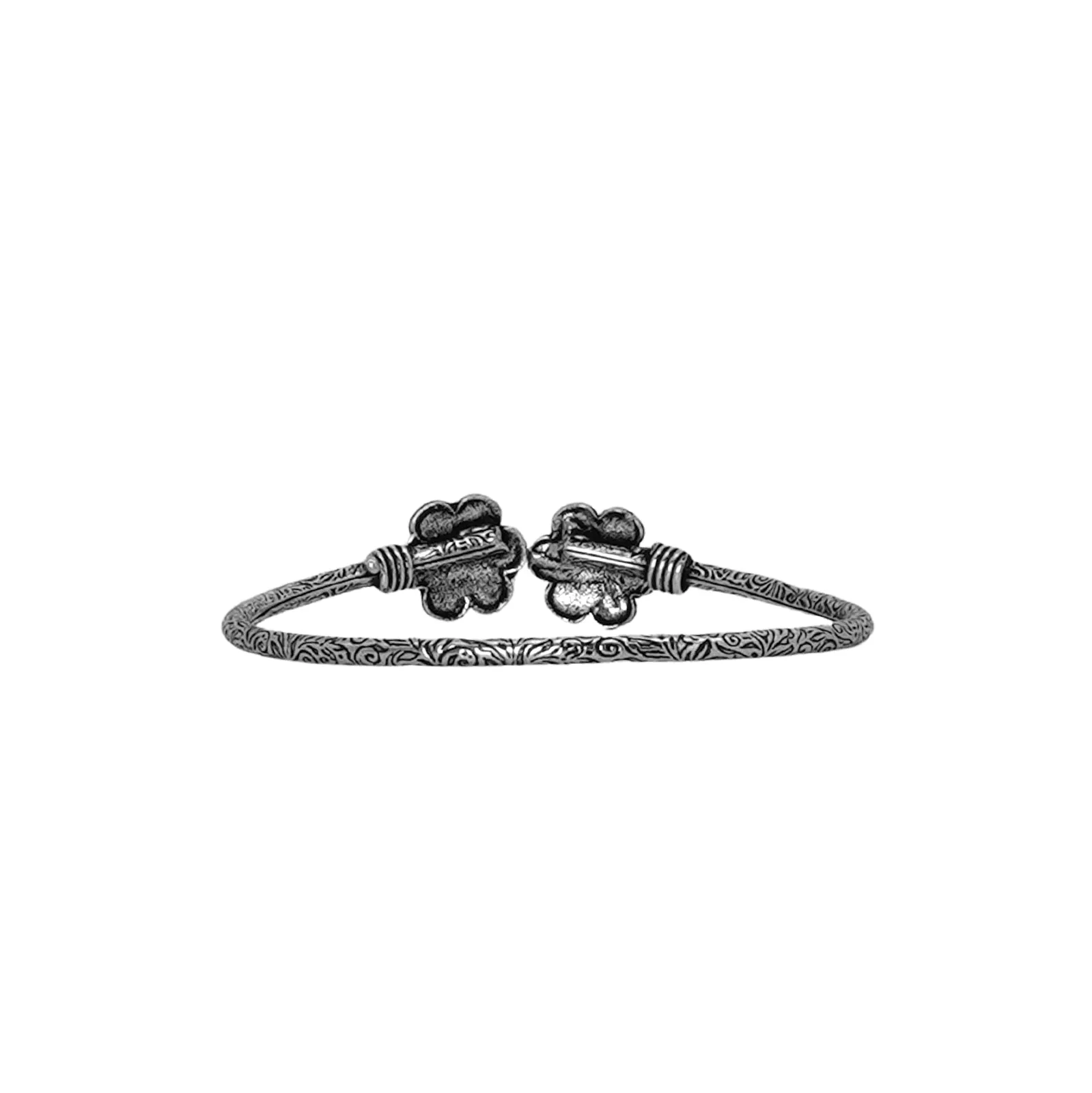 Teejh Gaurangi Silver Oxidised Floral Bracelet