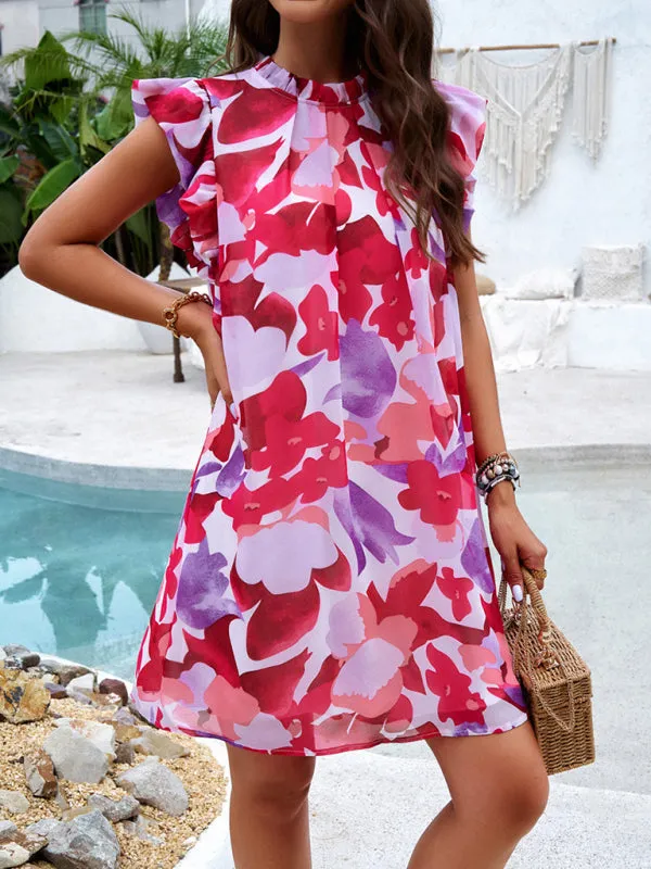 TEEK - Colorful Flutter Sleeveless Dress