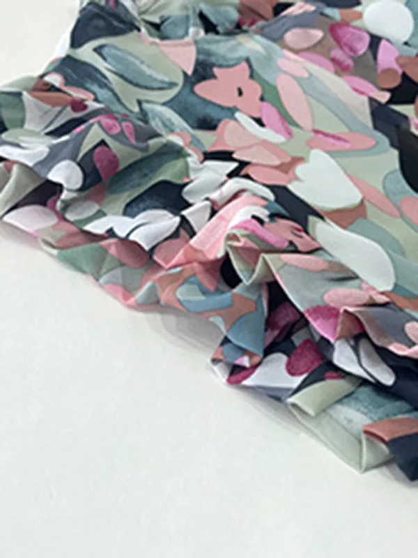 TEEK - Colorful Flutter Sleeveless Dress