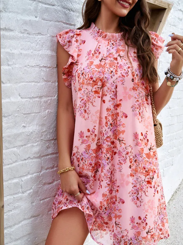 TEEK - Colorful Flutter Sleeveless Dress