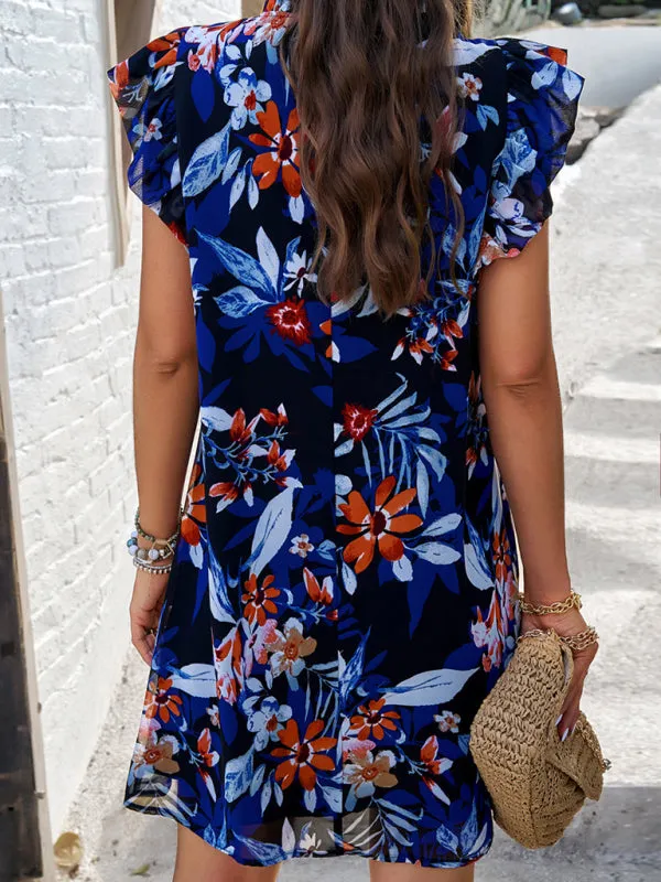 TEEK - Colorful Flutter Sleeveless Dress