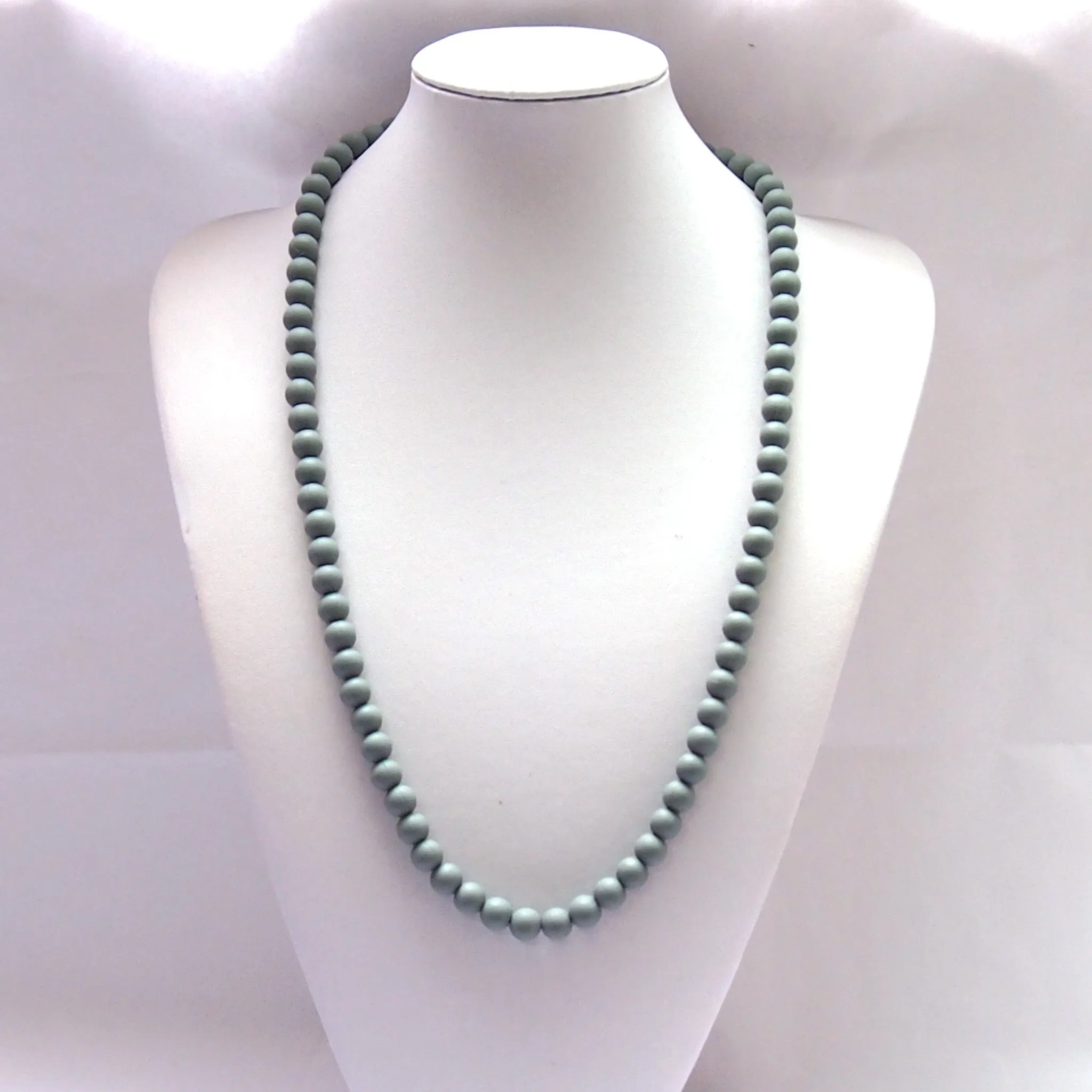 Teething Necklace - All Grey Beads