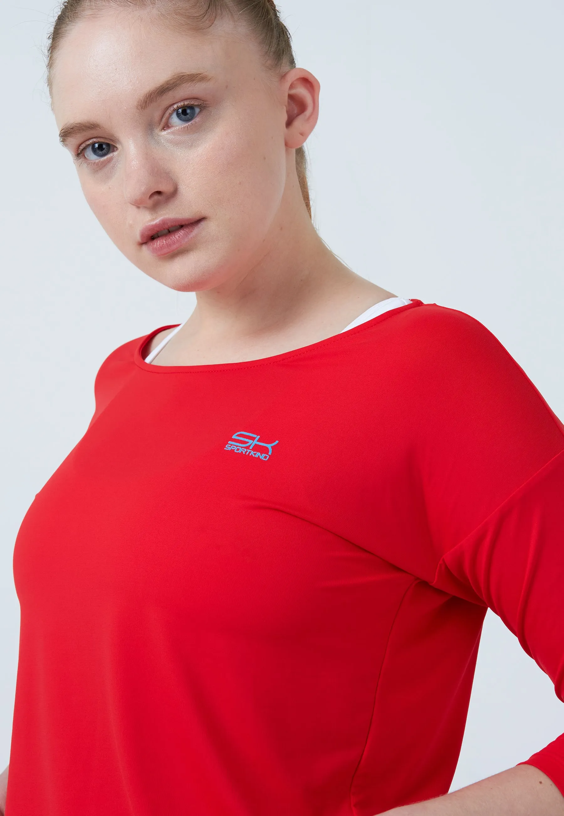 Tennis 3/4 Loose Fit Shirt, red