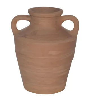 Terracotta Amphora Vase with Handles