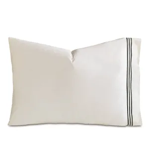 Tessa Ivory King Pillowcase 21x37 in Black