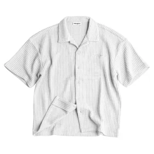 Textured Waffle Shirt - White
