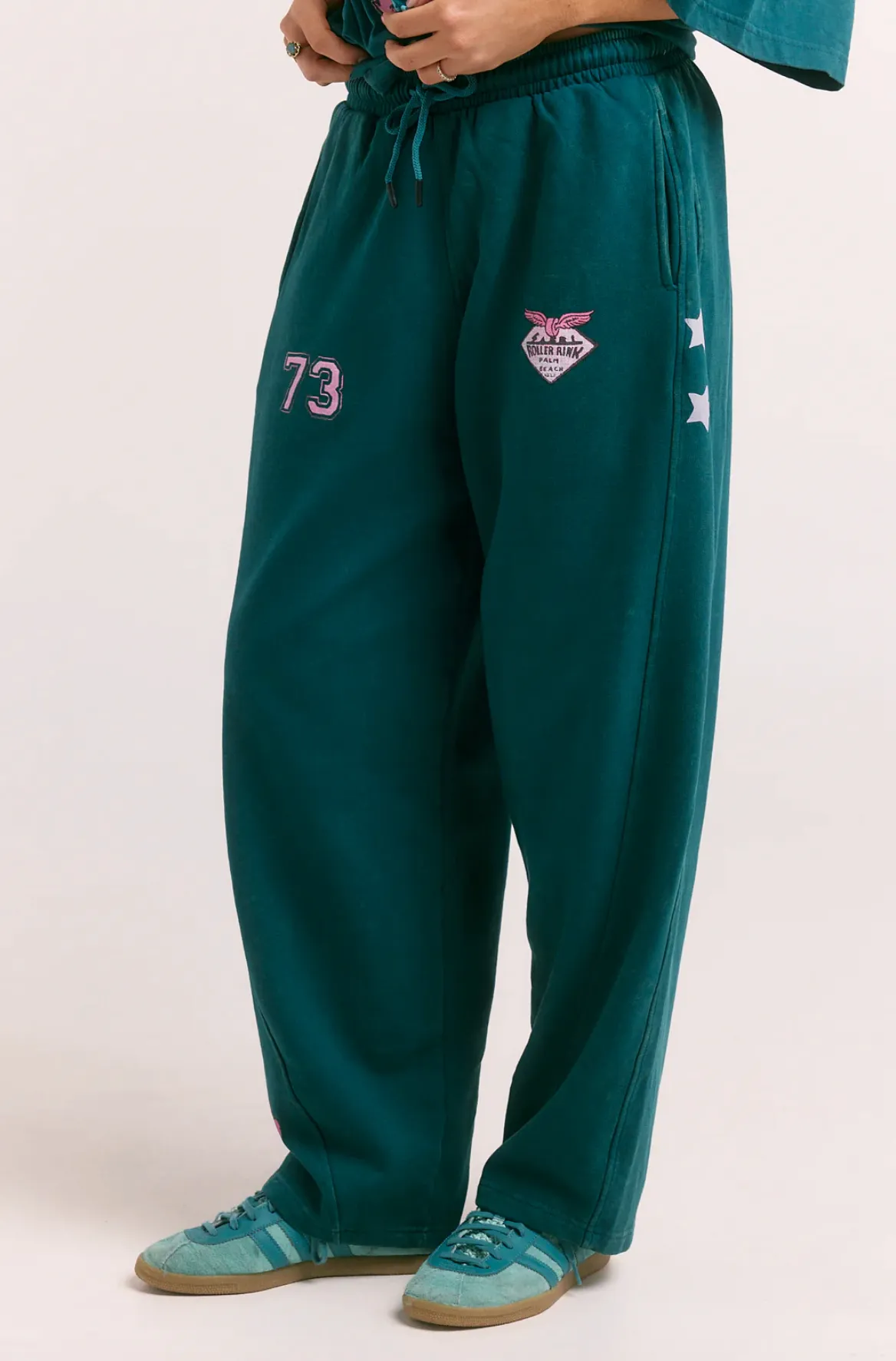 THE BARREL TRACK PANTS - TEAL