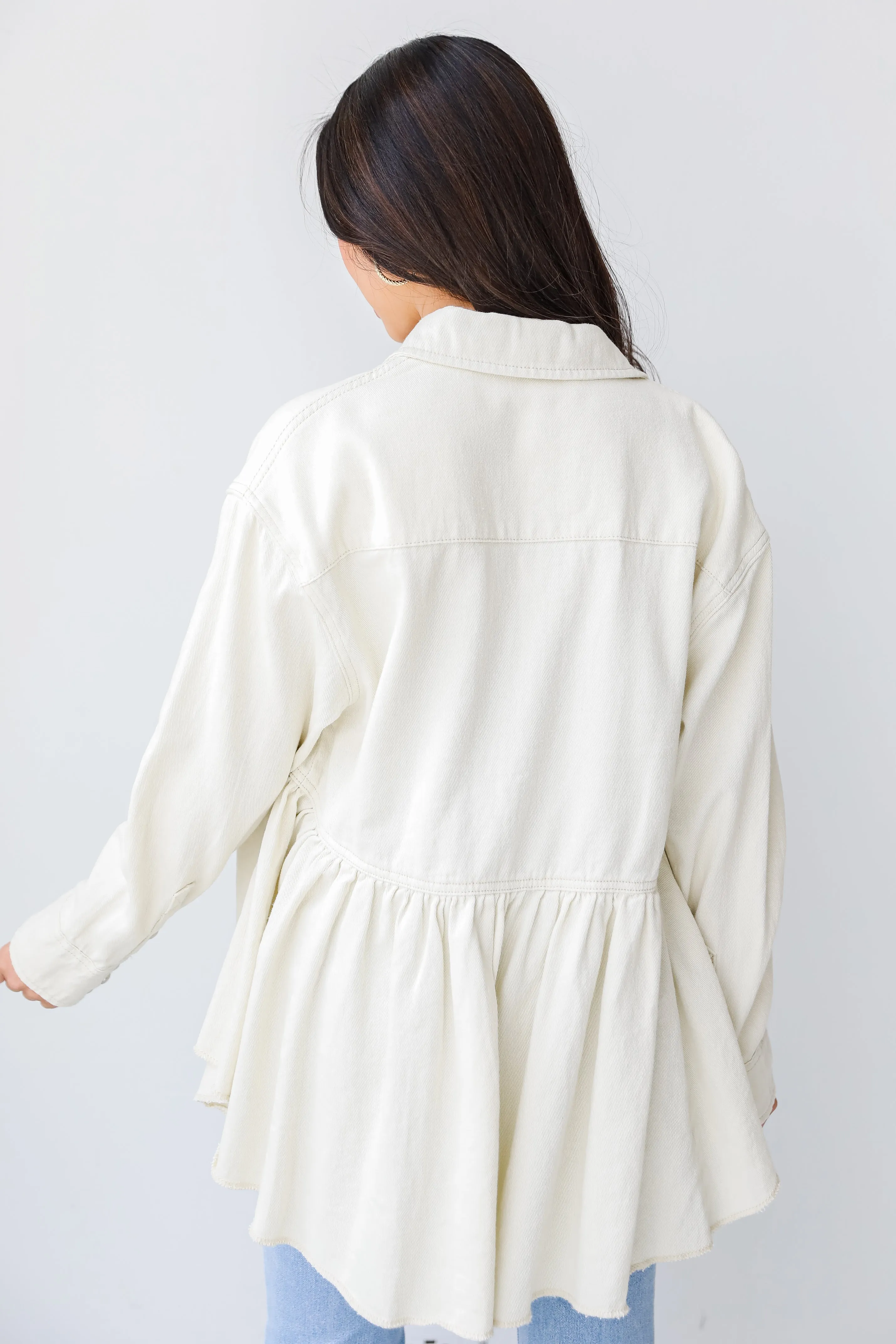 The Best Day Peplum Denim Jacket