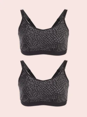 The Blake - Gathered-Front Comfort Nursing Bra 2-Pack