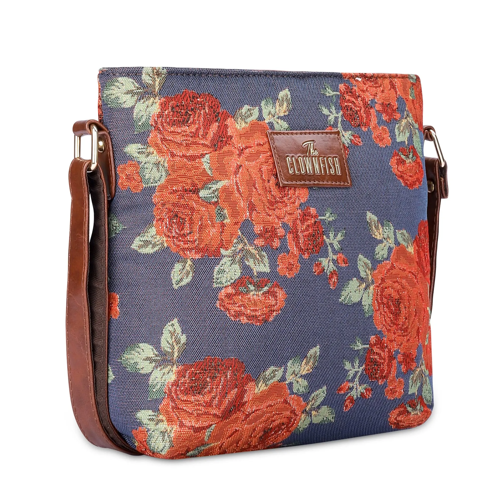 THE CLOWNFISH Linda Series Sling for Women Casual Ladies Single Shoulder Bag For Women Crossbody Bag for College Girls (Navy Blue)