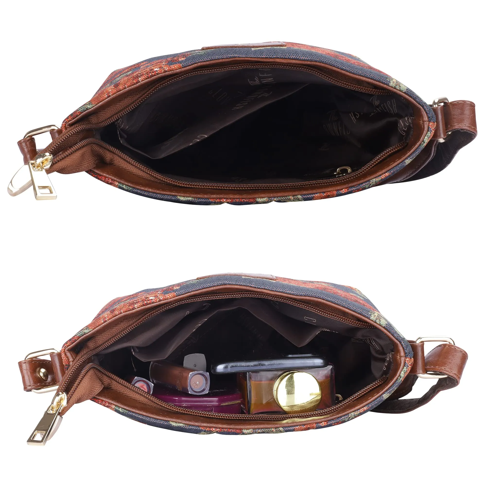 THE CLOWNFISH Linda Series Sling for Women Casual Ladies Single Shoulder Bag For Women Crossbody Bag for College Girls (Navy Blue)