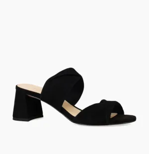 The Dual Twist Slide Sandal in Black