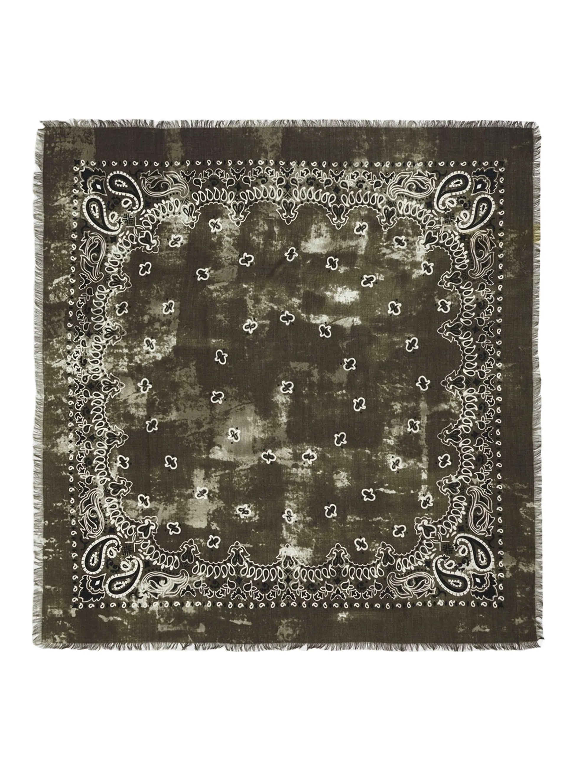 THE HANDPRINTED WOOL BANDANA | Military