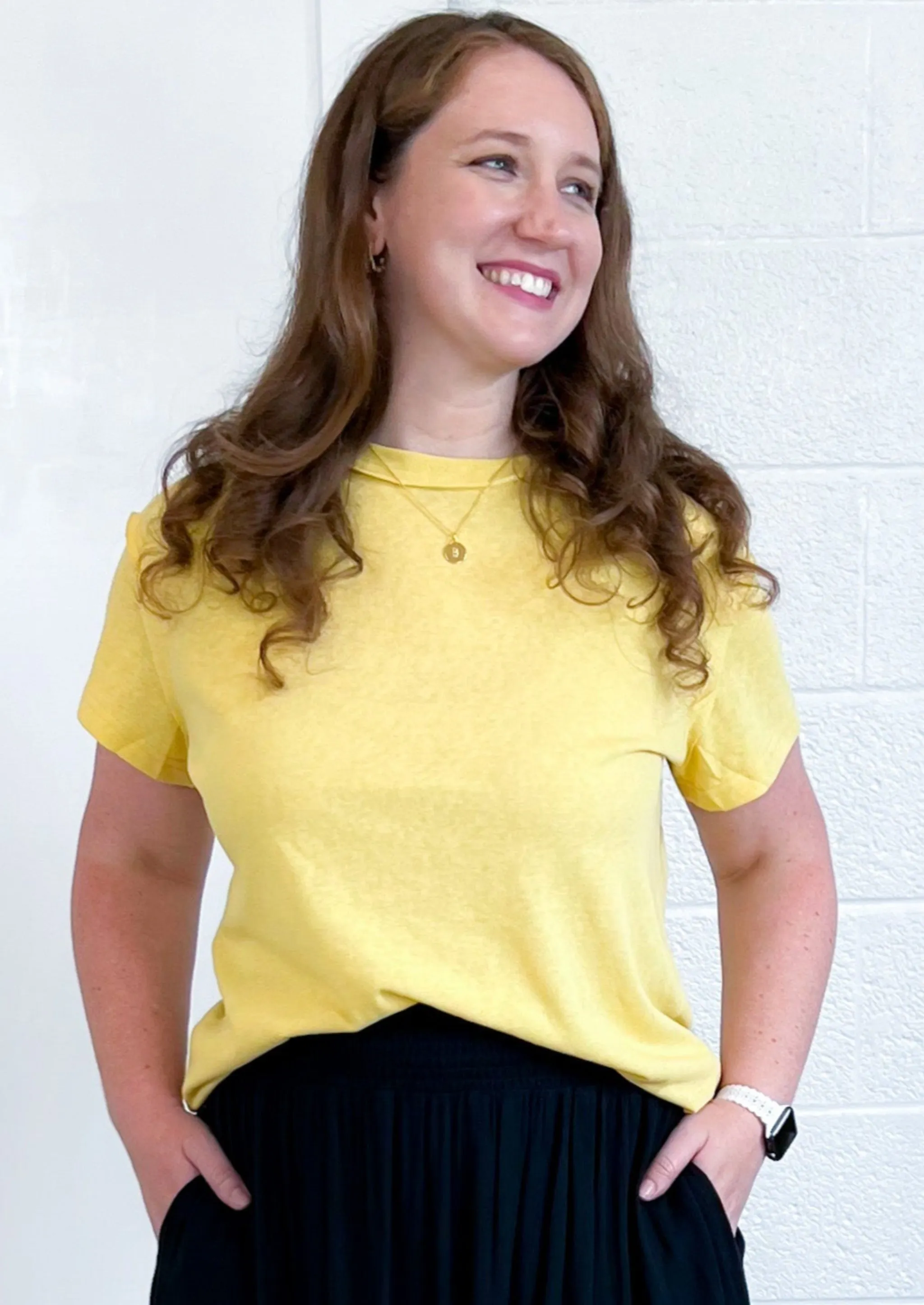 The Jaylin Casual Yellow Cotton Tee
