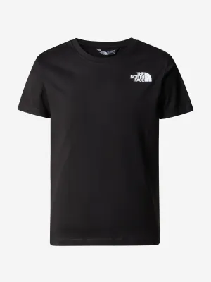 The North Face Boys Redbox T-Shirt With Back Box Graphic in Black