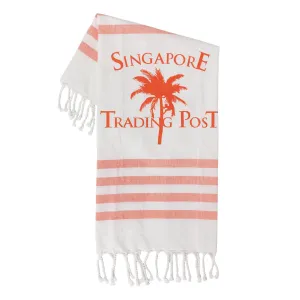 The original palm tree tea towel - set of 2 in orange