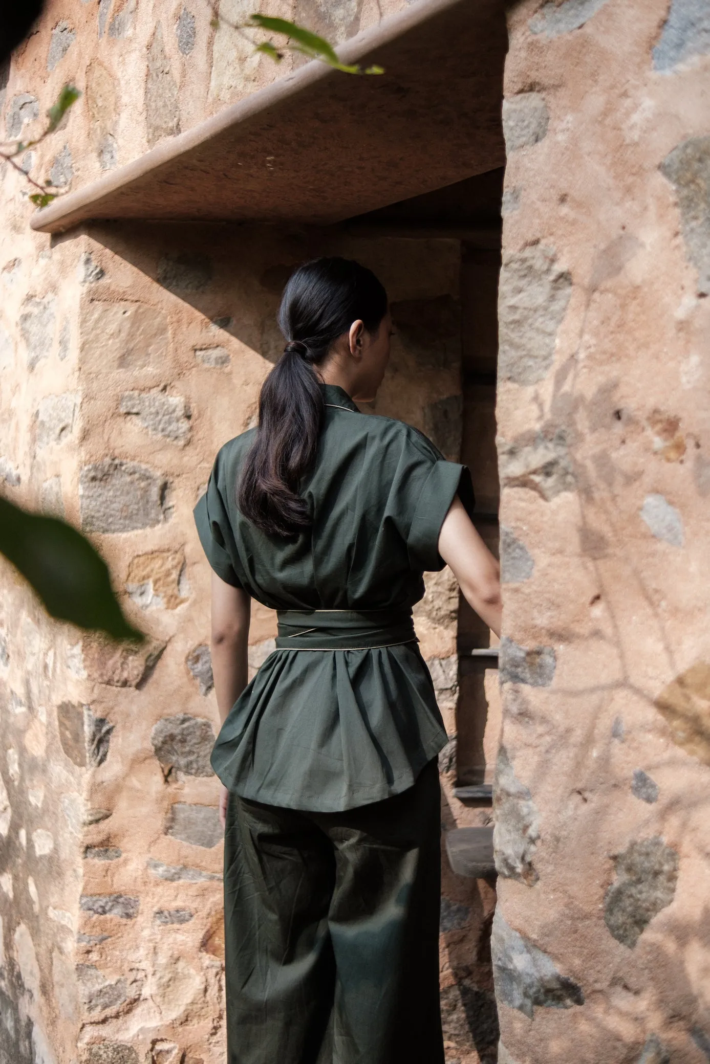 The Terra Tribe Deep Green Berlin Shawl Collar