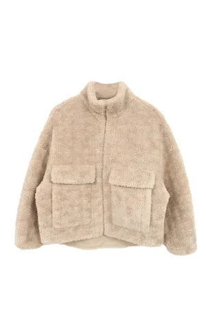 TheKorner Beige Plush Coat