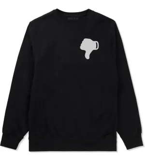 Thumbs Down Chest Mens Crewneck Sweatshirt
