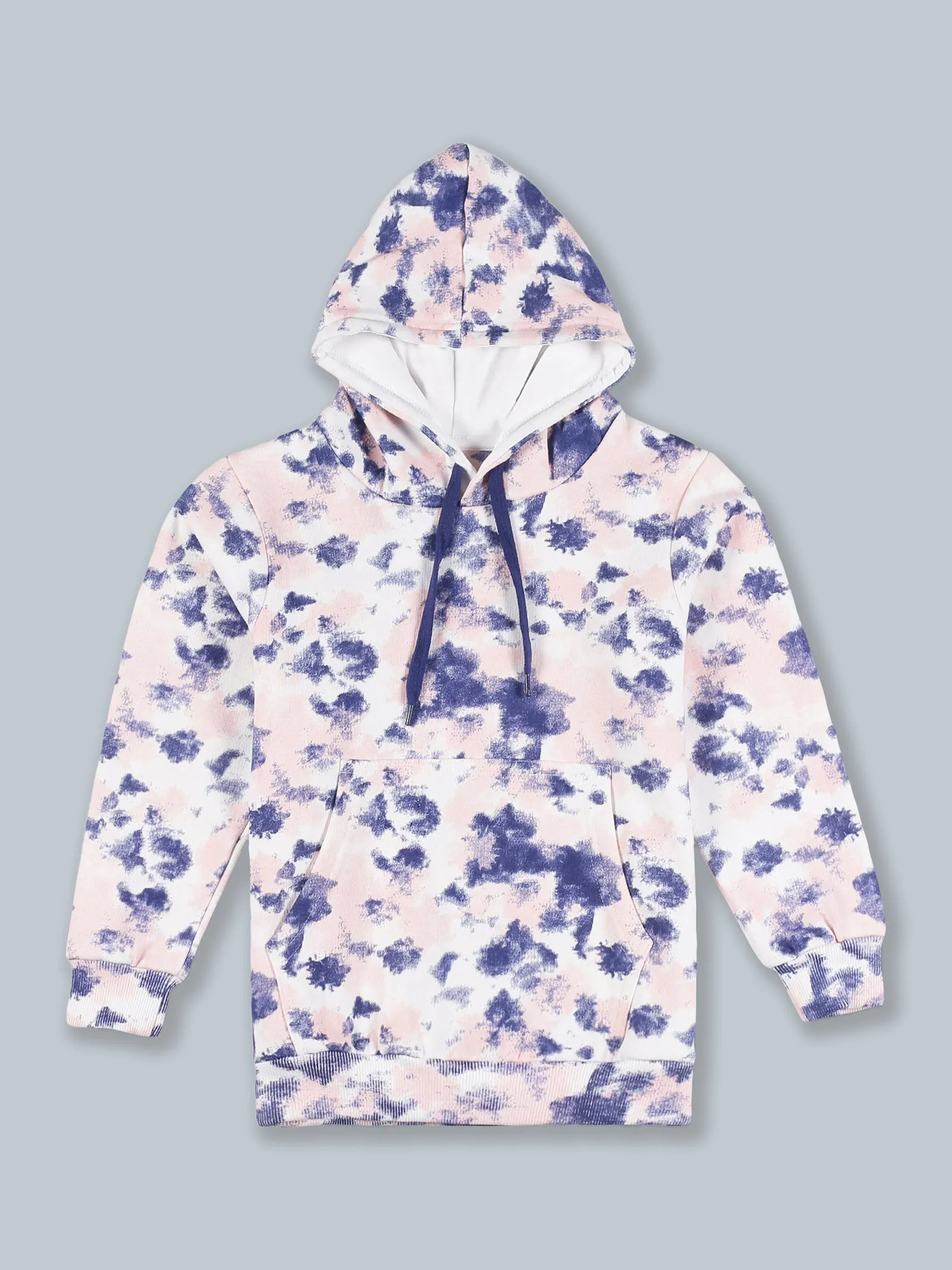 Tie & Dye Full Sleeve Hooded Sweatshirt