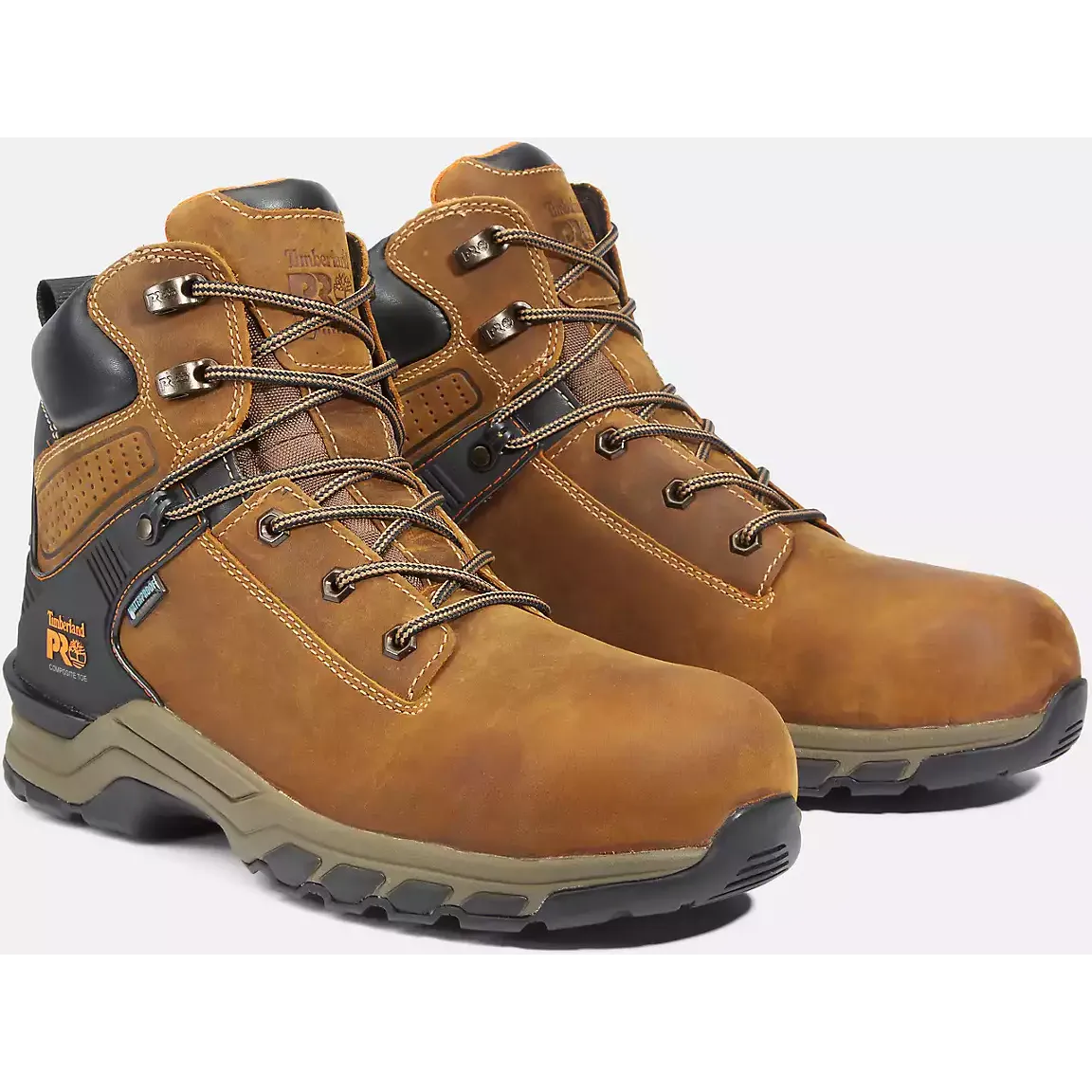 Timberland Pro Men's Hypercharge 6" Comp Toe WP Work Boot -Brown- TB1A1RVS214