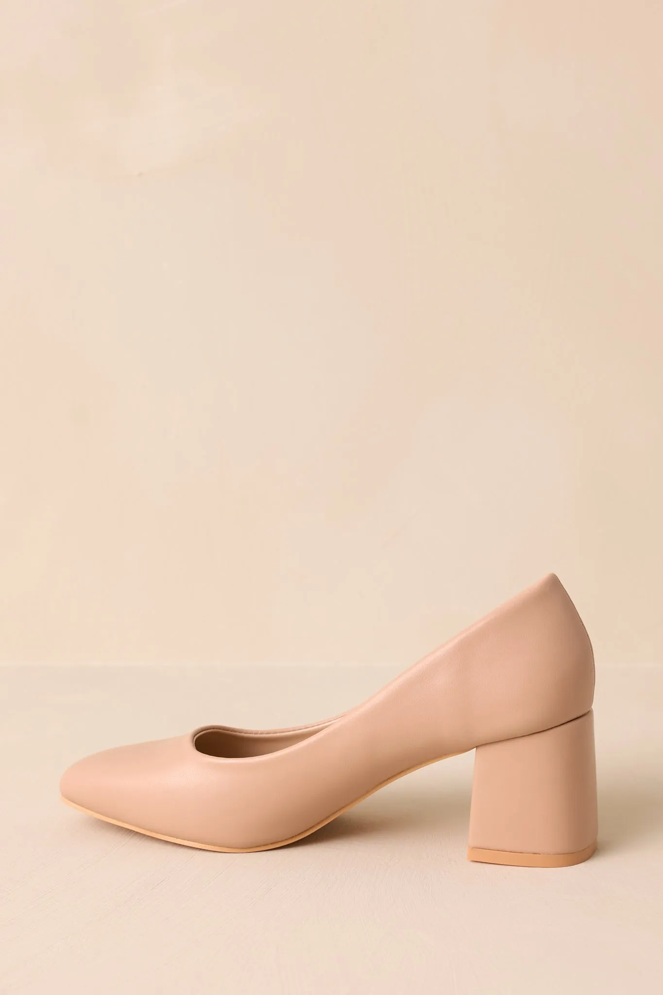 Timeless Elegance Beige Block Heels