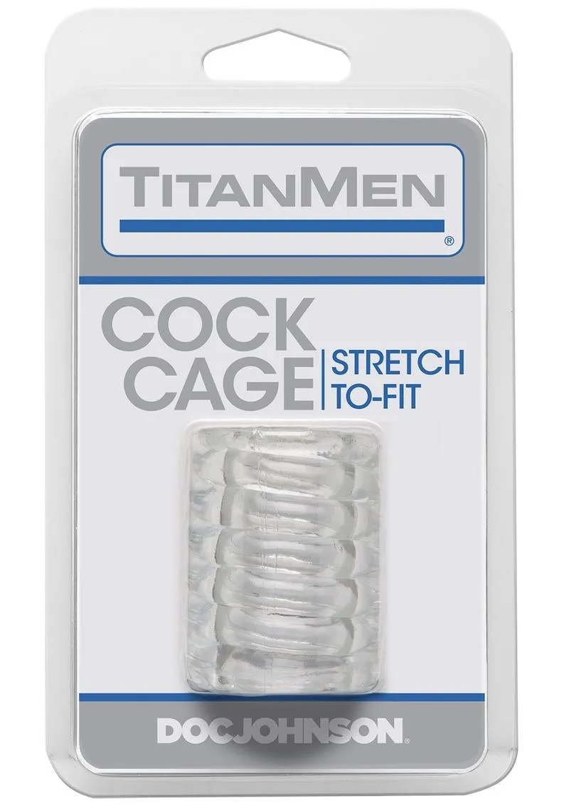 Titanmen Ribbed Stretch-To-Fit Cock Cage