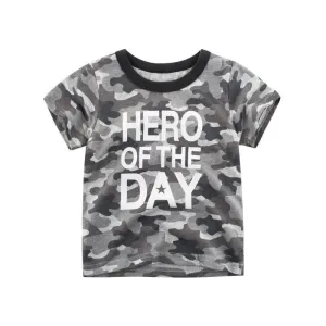 Toddler Boy's Short Sleeve Casual Letter Tee